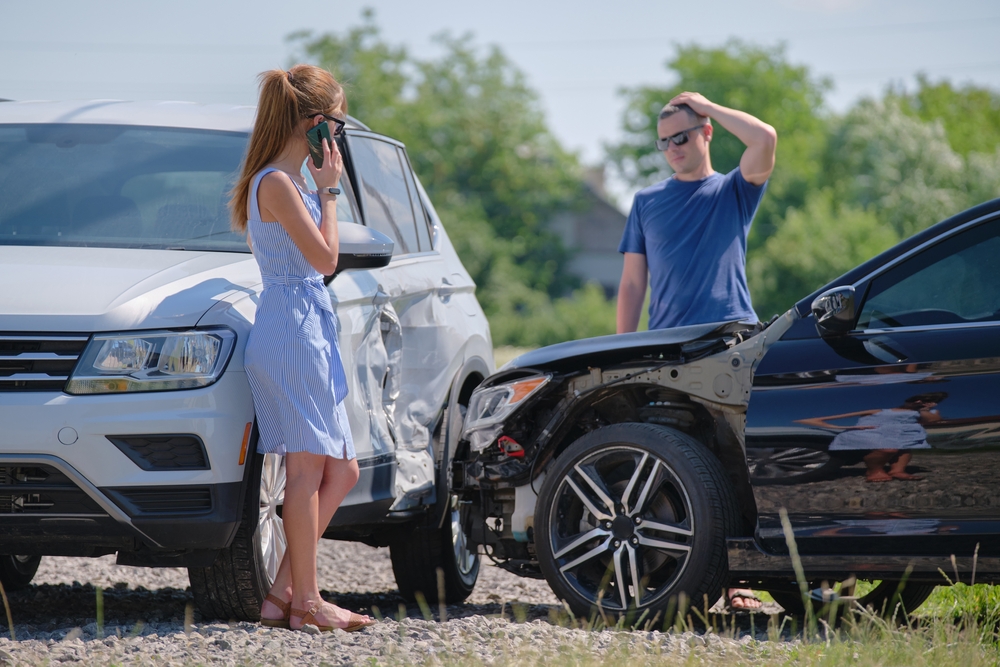 fault in the accident.