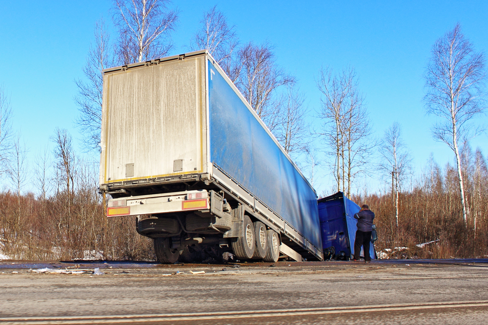 Truck Tire Blowout Accident